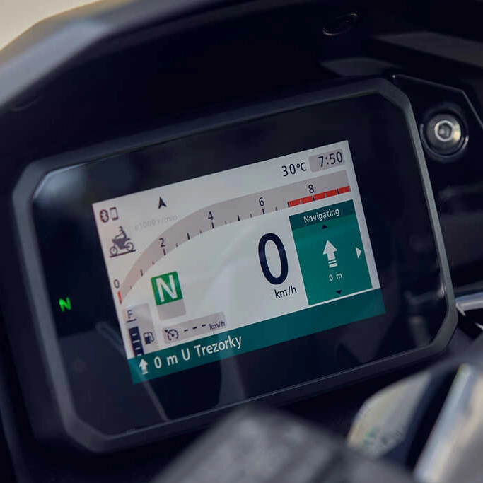 Tableau de bord numérique du Honda Forza 750